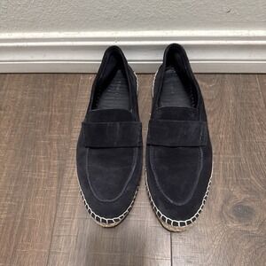 Vince Daria Suede Espadrille Loafer Women's Size 9 Black Wore‎ Once